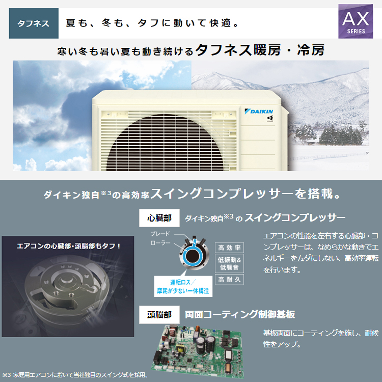 ストリーマ エアコン おもに29畳 ダイキン 2024年 モデル AXシリーズ 