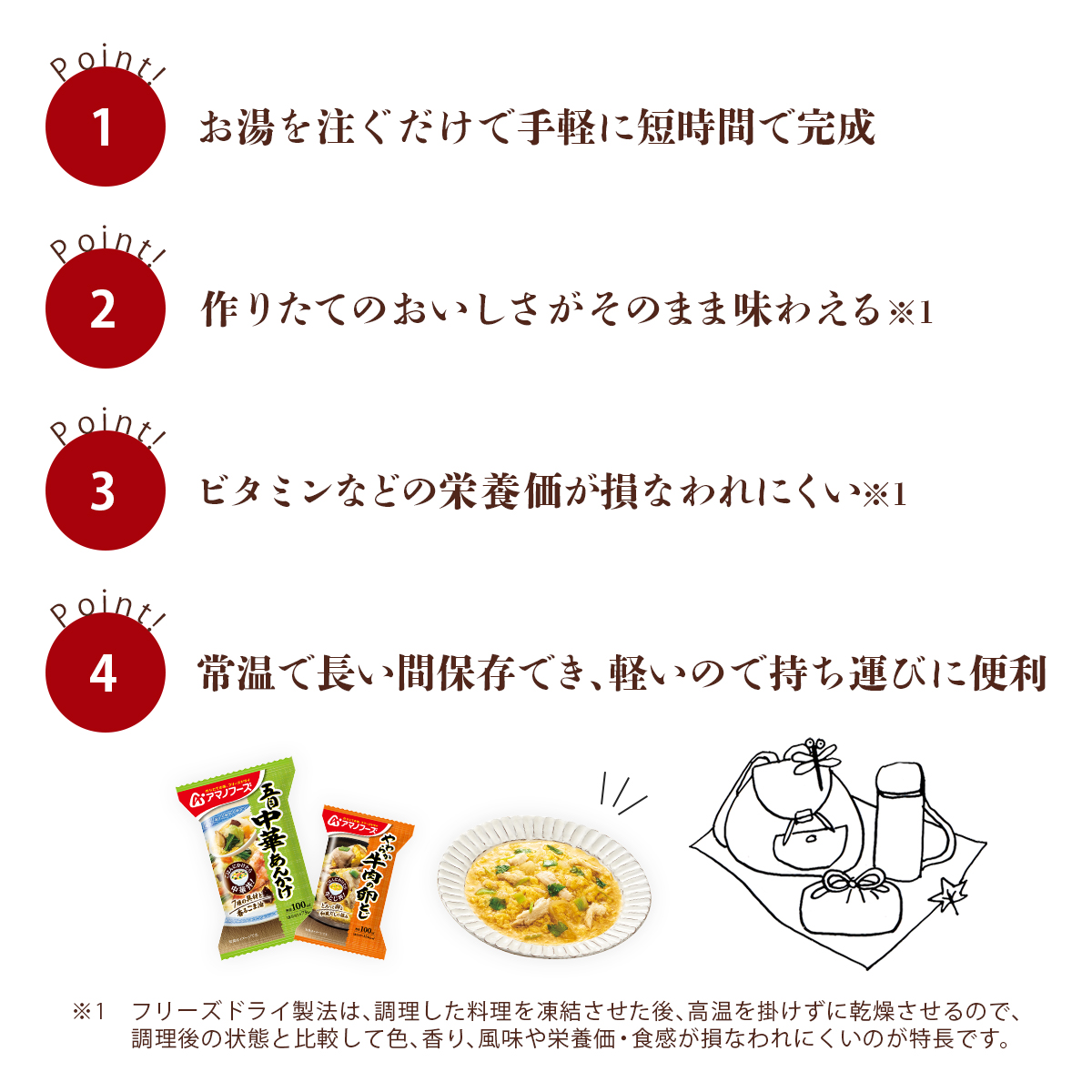 アマノフーズ お惣菜3種セット 4食入 1セット（2箱） アサヒグループ食品