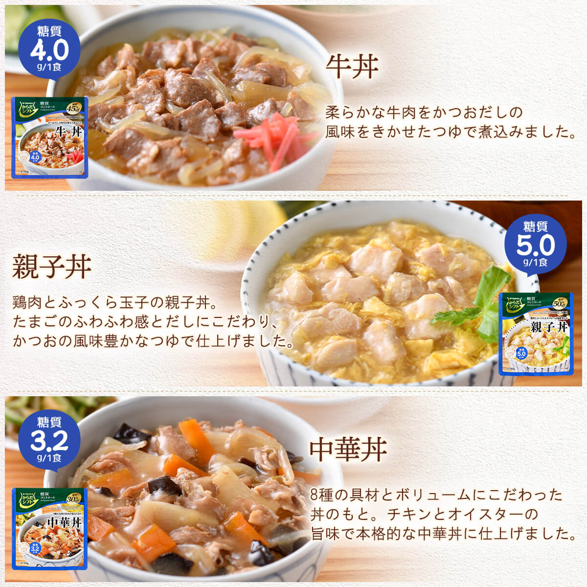 ビッグ割引 糖質オフ からだシフト 牛丼 親子丼 lepiceriedeshalles.coop