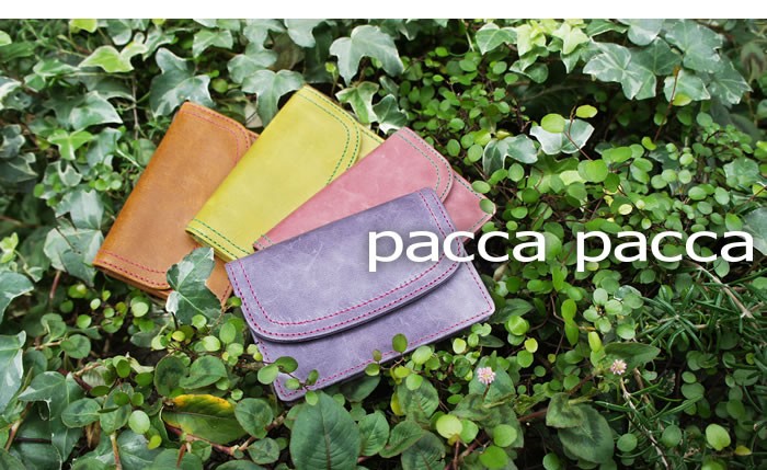 送料無料｜日本製｜あざやかカラーの馬革名刺入れ【paccapacca】／レディース・女性用・ビジネス・フレッシャーズ・カラフル・国産・日本製・オリジナルブランド