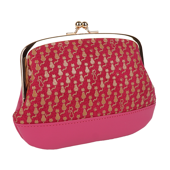 親子がま口財布 古都印伝 Cat's キャッツ レディース がま口財布 本革