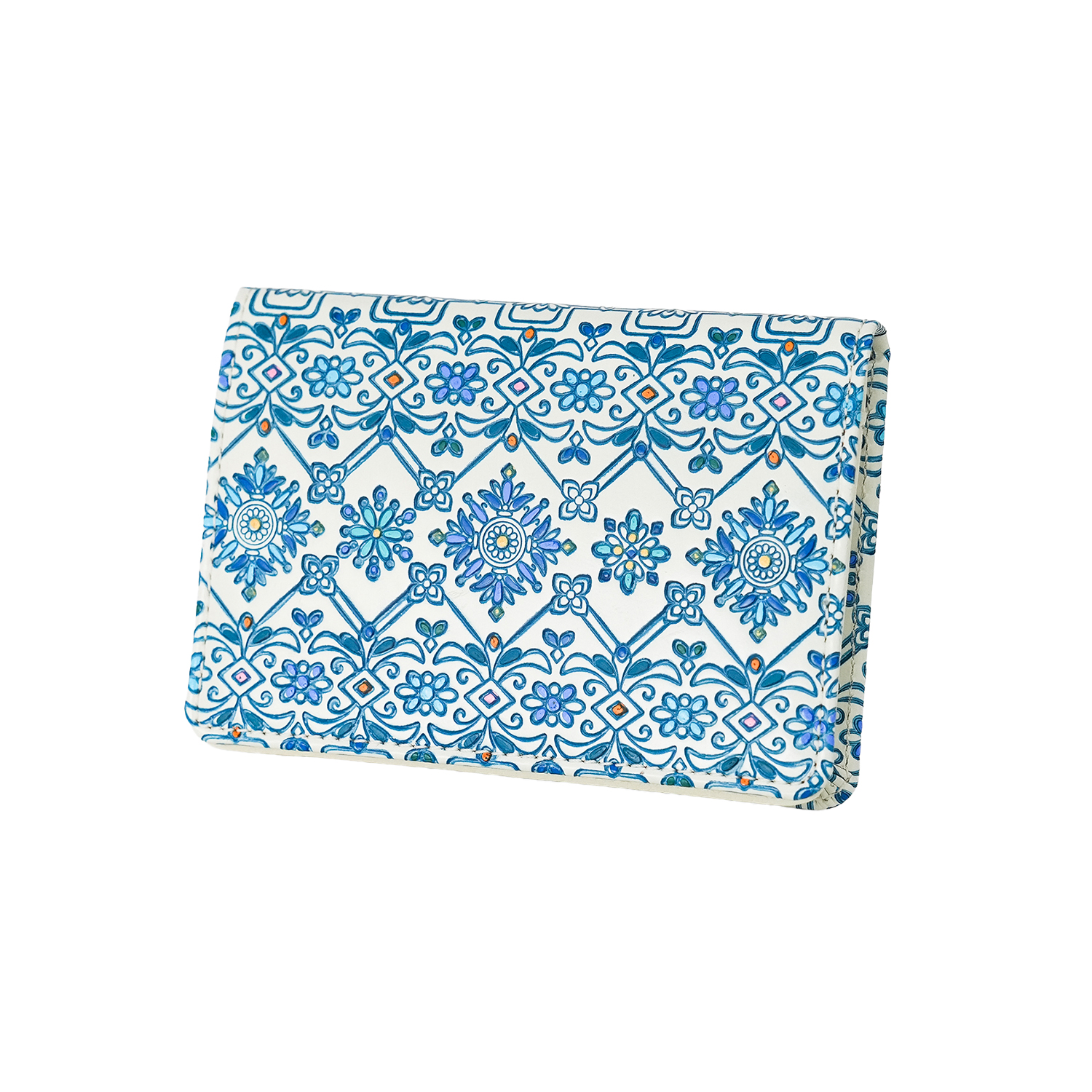 友禅文庫 名刺入れ レディース かわいい 本革 日本製 花柄 牛革 カード