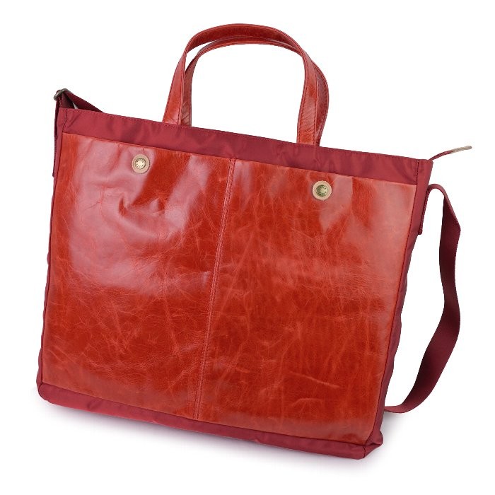 ショルダーバッグ Lサイズ レディース 本革 馬革 ナイロン 軽い 軽量 プラッツ paccapacca pacca pacca（パッカパッカ） ショルダーバッグ Lサイズ レディース 本