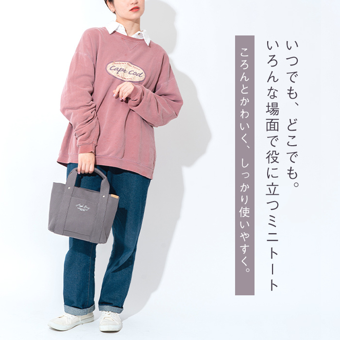 ミニトートバッグ トートバッグ 3つ 仕切り ミニバッグ ランチ