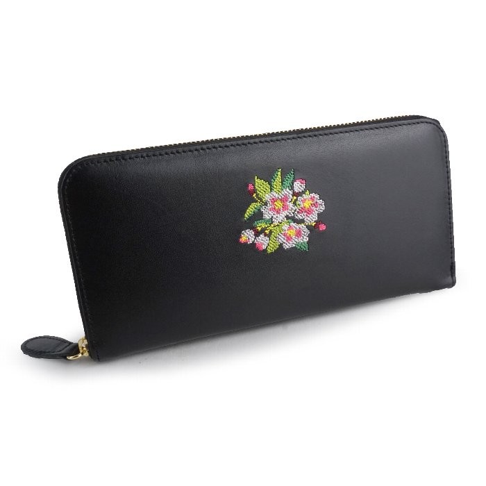 長財布 レディース 薄い 軽い 本革 牛革 天然皮革 ラウンドファスナー