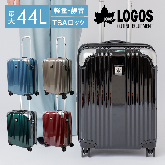 キャリーケース スーツケース ハード 静音 機内持ち込み 軽量 軽い 大容量 38L Mサイズ HINOMOTO ダブルキャスター 360度  動きやすい TSAロック LOGOS :log-1001:イーモノ !店 通販 