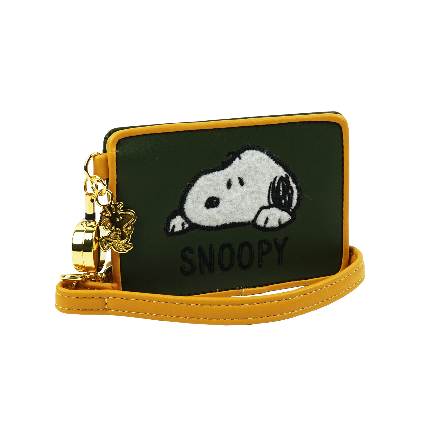 SNOOPY（スヌーピー） パスケース 定期入れ リール付き カードホルダー