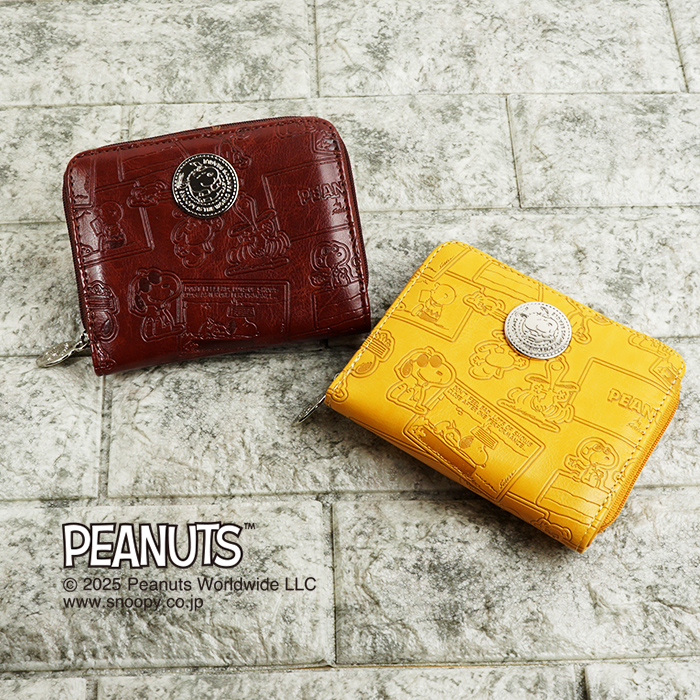 本日限定値下げ！【スヌーピー】【SNOOPY】二つ折り財布 【未使用品】 SNOOPY スヌーピー 財布 レディース 二つ折り財布 本革 メンズ