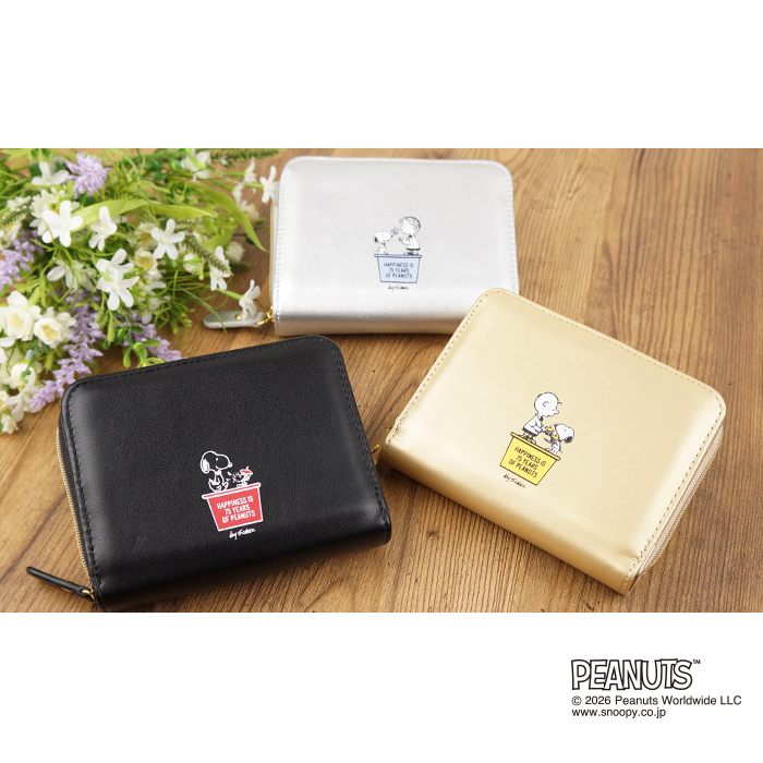 75周年-ウッド-SNOOPY 限定　まとめ売り SNOOPY（スヌーピー） 二つ折り財布 75周年デザイン ウッドストック