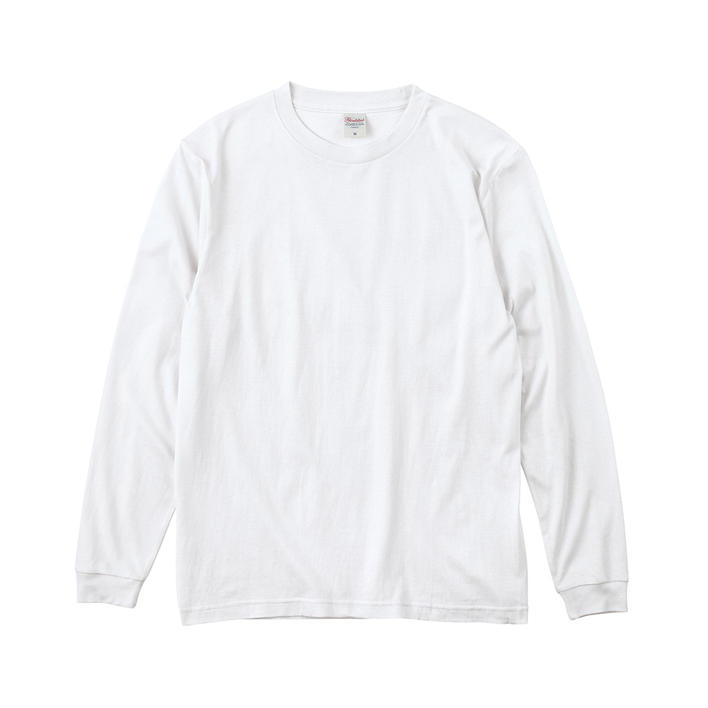 無地 長袖 袖リブ 大きいサイズ Tシャツ ロンt Printstar メンズ レディース 00110-CLL 5.6オンス リブ付き 綿｜e-monoutteru｜02