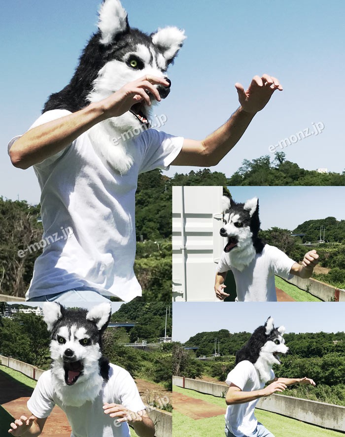 口が動く アニマルムービングマスク 【 Husky ハスキー犬 】動物 犬