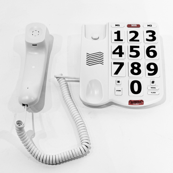 電源不要 固定電話機【ビッグボタン】プッシュホン 電話機 アナログ