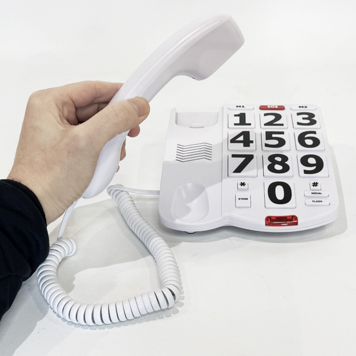 電源不要 固定電話機【ビッグボタン】プッシュホン 電話機 アナログ