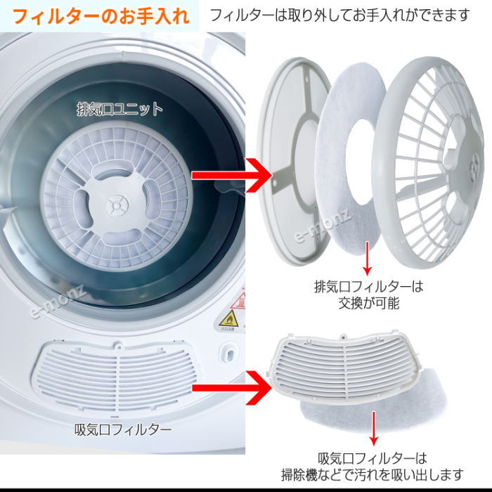 小型衣類乾燥機 UV殺菌 温度センサー内臓 温風 送風 卓上 省スペース コンパクト 超小型 壁掛け金具付属 【 マイウェーブ  ウォームドライヤー1.0 】