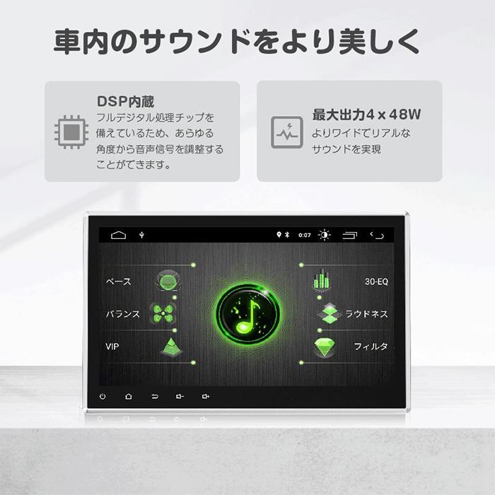 GA2190N地デジチューナーセット EONON android搭載 ディスプレイオーディオ 10.1インチ画面 Bluetooth carplay CD/DVD対応｜e-naviya｜09