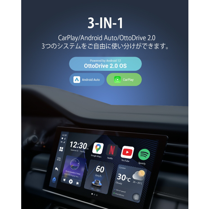 ottocast PCS46 オットキャスト OttoAibox P3 有線CarPlay搭載車用