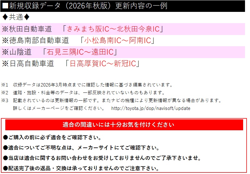 トヨタ（TOYOTA） [2026年11月頃発売予定]08675-0BL80 地図更新ソフト