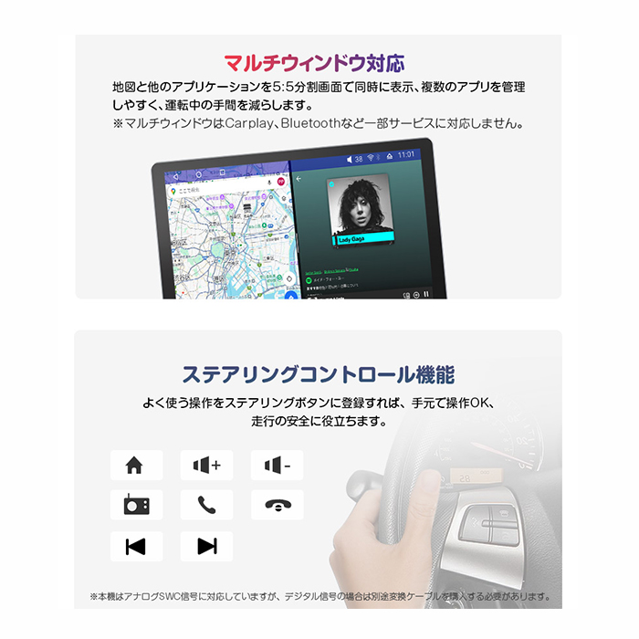 UX7SJ-PLUS+V0056 EONON ディスプレイオーディオ OBD2セット 10.1