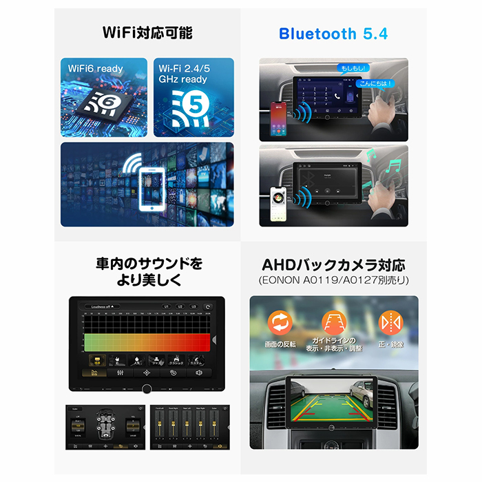 UX7AJ-PLUS EONON ディスプレイオーディオ 10.1インチ アンドロイド14