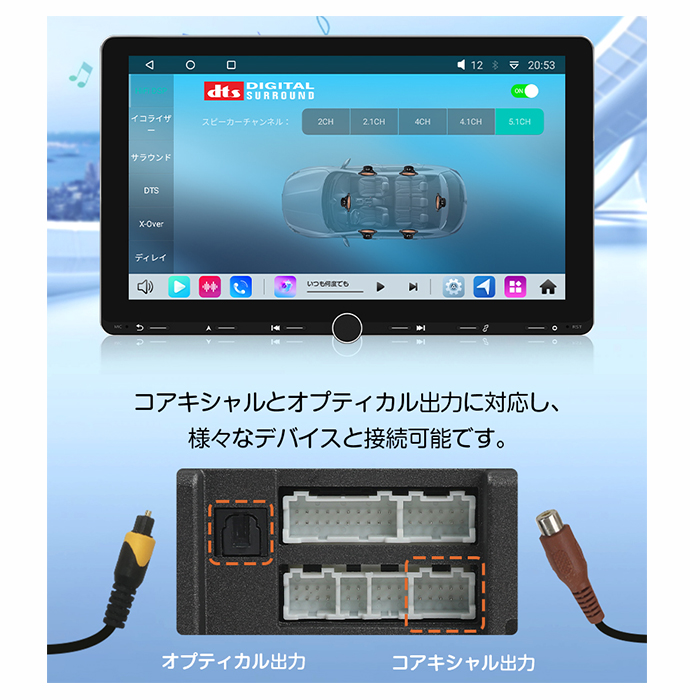 UX7SJ-PLUS+V0051 EONON ディスプレイオーディオ 地デジチューナー