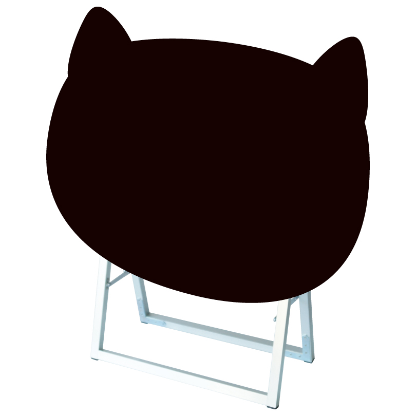ポップルスタンド看板シルエット横型 ネコ型 / ブラックボード ホワイトボード 水性マーカー 店舗看板 ねこ 猫 猫カフェ tkw-ppsksl60x45k-cafy｜e-netsign｜02
