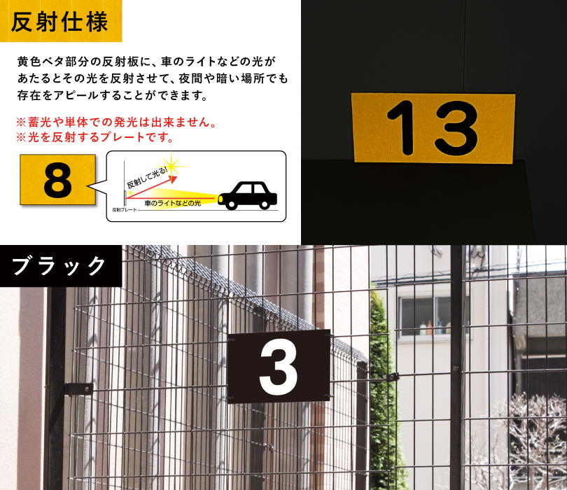 組み合わせ自由』駐車場 番号 プレート 看板 番号札 ナンバー