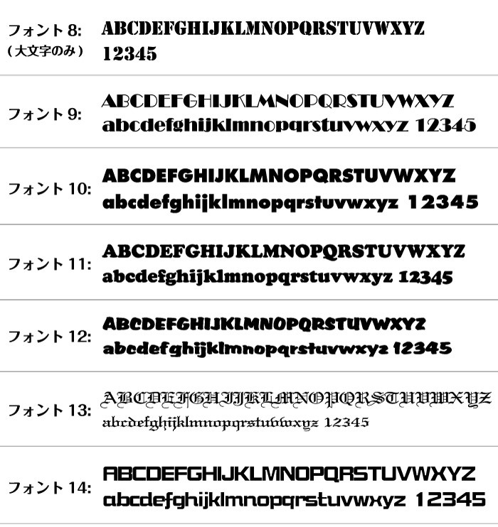 カッティングステッカー 作成 縦11cm〜15cm アルファベット 数字 文字