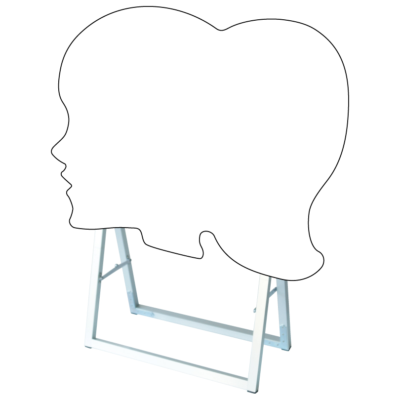 ポップルスタンド看板シルエット横型 レディ型 / ブラックボード