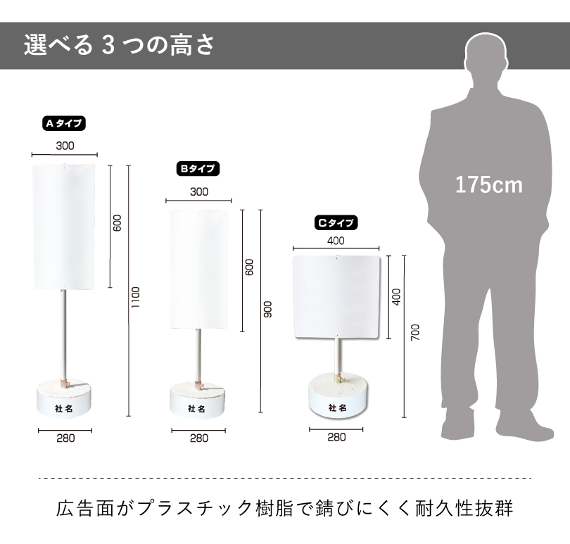 内容変更可能 社名入り』まかせなサイン 両面広告 『 一時停止