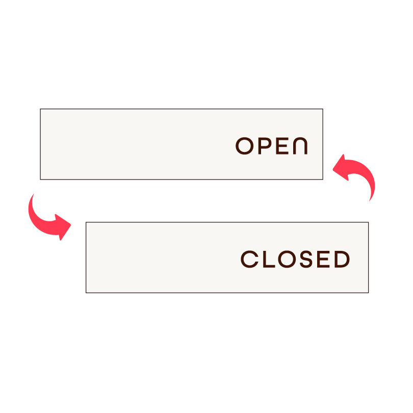 オープンクローズ看板 OPEN CLOSED ２面表示 木目調 オープンクローズサイン カフェ 飲食店 レストラン おしゃれ slendsign-cut02 | ブランド登録なし | 03