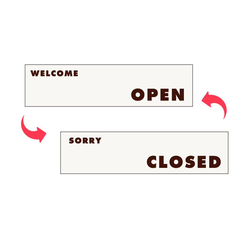 オープンクローズ看板 OPEN CLOSED ２面表示 木目調 オープンクローズサイン カフェ 飲食店 レストラン おしゃれ slendsign-cut02 | ブランド登録なし | 04