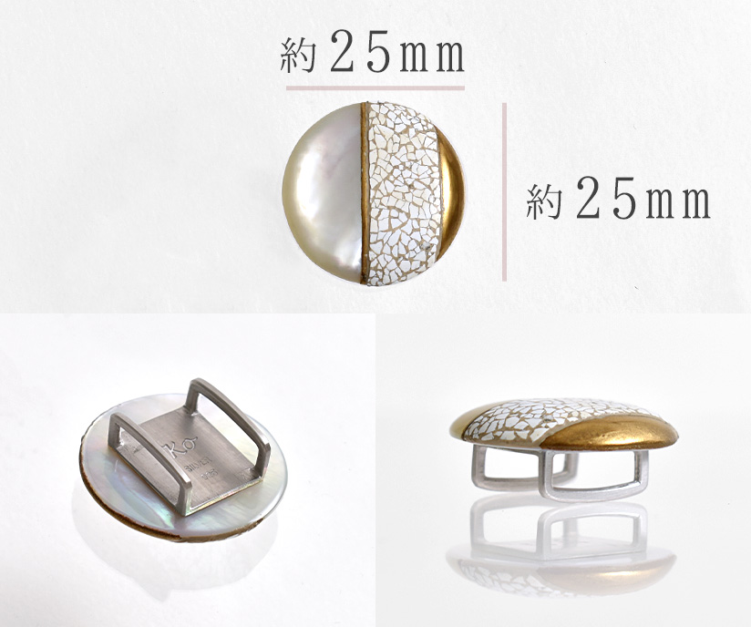 再入荷 帯留 ミスト 蒔絵 帯留め 三部紐用 漆工芸大下香仙工房 謹製