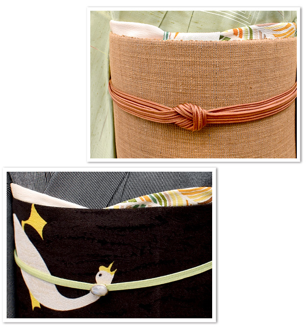 帯揚げ 荒尾ちどり 作 手描きろうけつ染 リーフ文様 岩滝丹後ちりめん