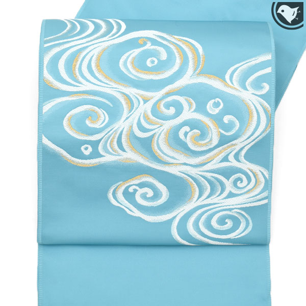 名古屋帯 西陣織 老舗 じゅらく 謹製 琳派波文様 九寸 正絹 日本製