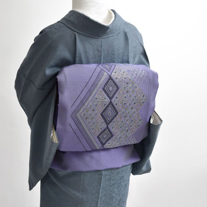 首里織 手織 玉城恵 作 伝統工芸品 九寸 名古屋帯 : 帯専門店おびや 