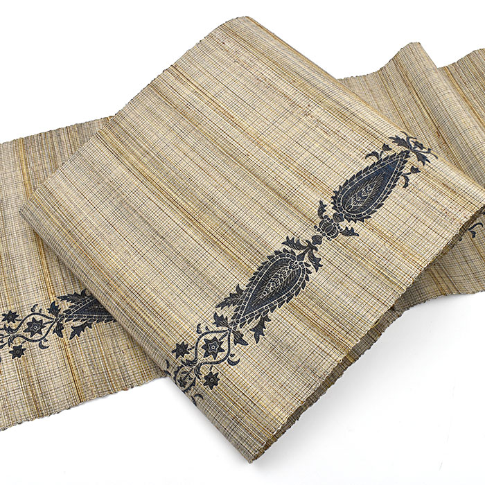 野蚕糸 京型染 九寸 名古屋帯 正絹 日本製