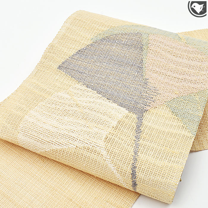 夏帯 西陣織 名門 渡文 謹製 手織り 真綿紗 八寸 名古屋帯 正絹 日本製