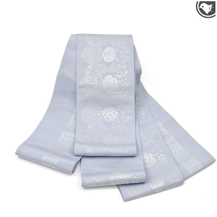 半幅帯 本小袋 博多織 西村織物 謹製 結 フレンチレース  金印 正絹 日本製