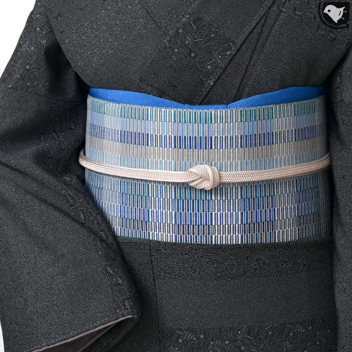 本場琉球 首里織 経済産業大臣指定 手織り ロートン織 八寸 名古屋帯 