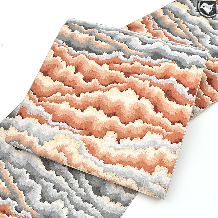 袋帯 佐賀錦 福絖織物 伝統工芸士 上石辰男 しょうは織 全通雲海文