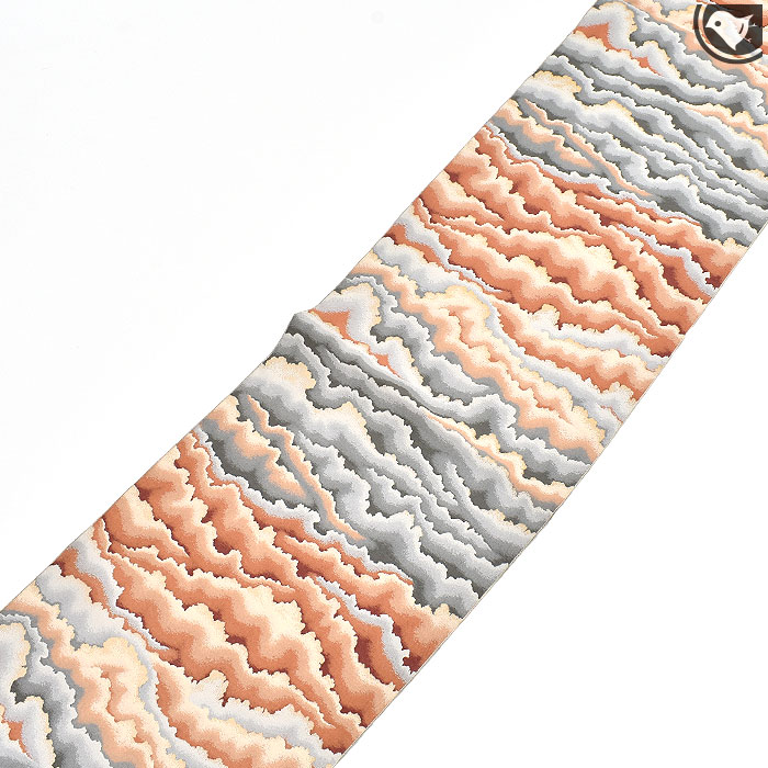 袋帯 佐賀錦 福絖織物 伝統工芸士 上石辰男 しょうは織 全通雲海文