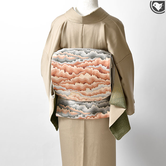 袋帯 佐賀錦 福絖織物 伝統工芸士 上石辰男 しょうは織 全通雲海文