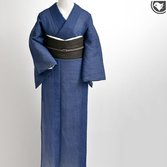 夏帯 宮古上布 新里玲子 作 日本工芸会正会員 手摘み苧麻糸 木麻黄染