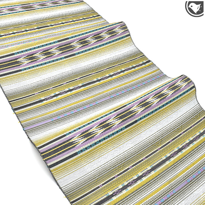 西陣織老舗機屋 謹製 京花織文様 九寸 名古屋帯 正絹 日本製 送料