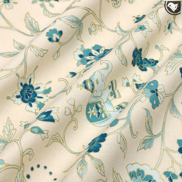 P*o様 極美品 岡重 象更紗 オールシーズン竹糸織 九寸名古屋帯 証紙付 きな P*o様 極美品 岡重 象更紗 オールシーズン竹糸織 九寸名古屋帯 証紙付