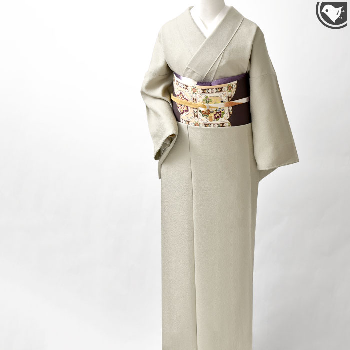 塩瀬帯 京都老舗染屋 謹製 格天井文 本加工友禅染め 九寸 名古屋帯