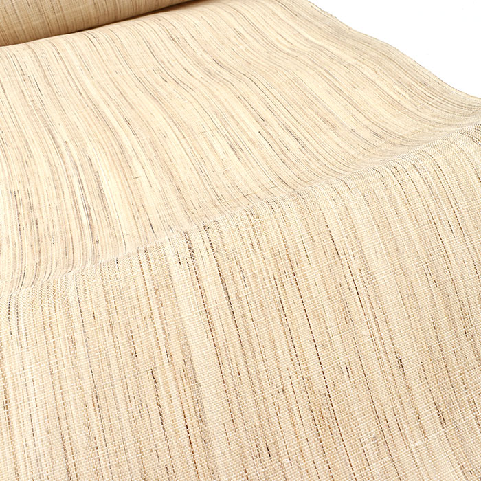 専用★新品◆本麻　小千谷縮　九寸名古屋帯　夏帯　仕立済　ガード加工済 小千谷本麻帯布 吉新織物 夏物 八寸名古屋帯 縞 白×青×灰