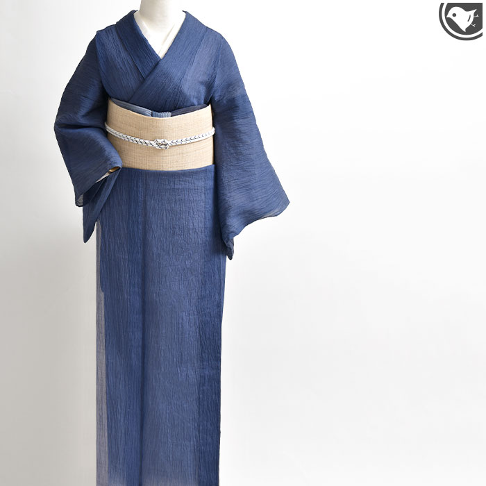 単衣/夏 越後上布 重要無形文化財 星野利光 作 青麻 いざり織り