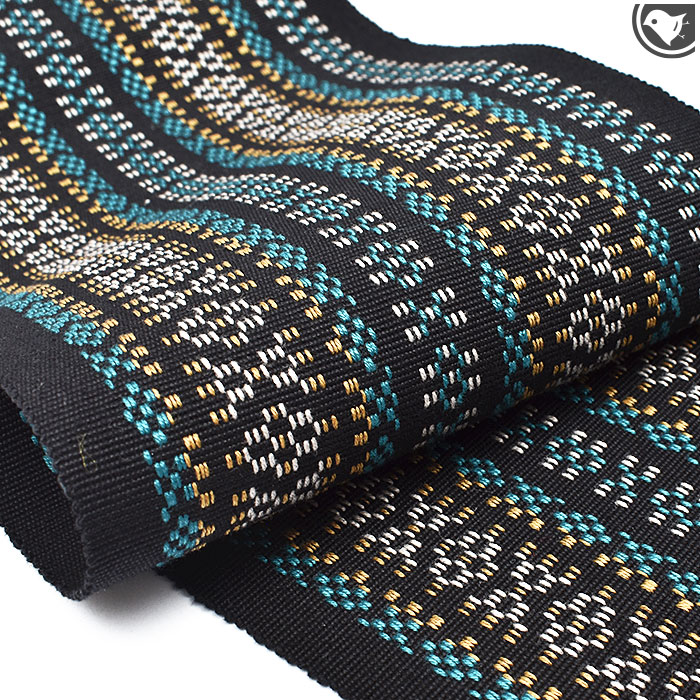 半幅帯 本場琉球 “知花花織” 手織り 木綿 日本製 お仕立て代込！送料