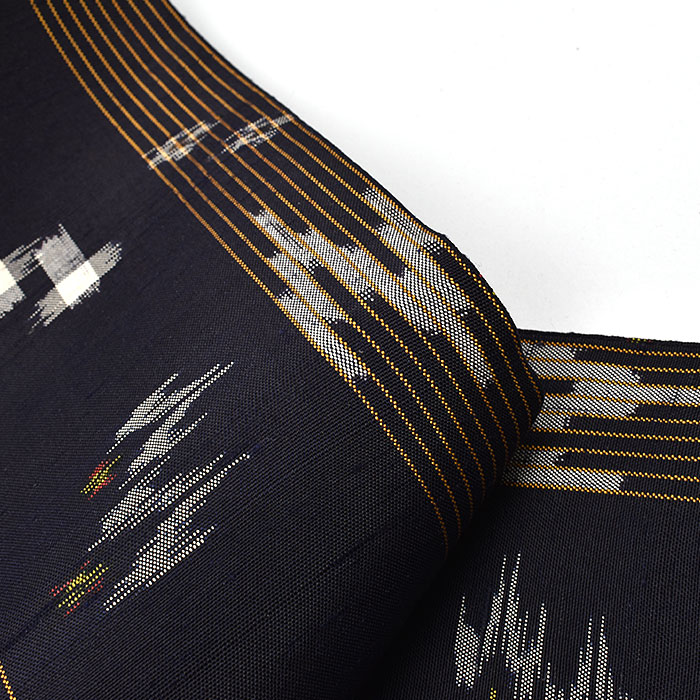 広幅/長尺）半幅帯 本場琉球絣 “トゥイグワー”手織り全通柄 日本製【帯